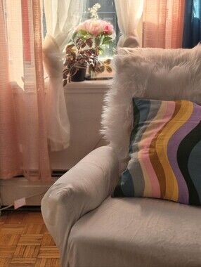 VERY Stretchy Ivory Recliner Seat Cover